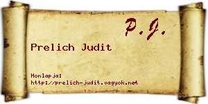 Prelich Judit névjegykártya